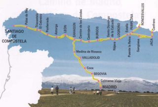 El camino Madrid-Santiago y el camino francés