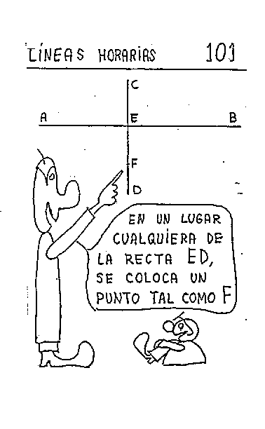 Líneas horarias 02 del reloj horizontal