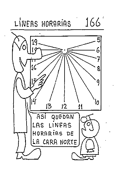 Líneas horarias 03 del reloj ecuatorial