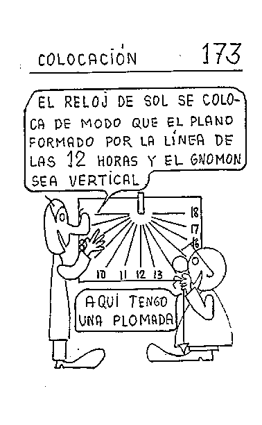 Colocación 02 del reloj ecuatorial