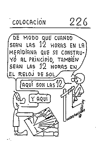Colocación 03 del reloj inclinado