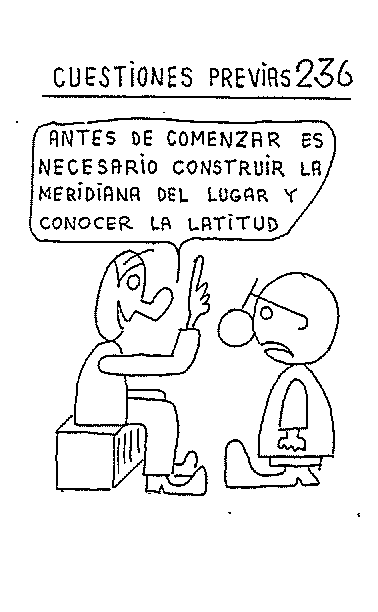 Cuestiones previas del reloj oriental