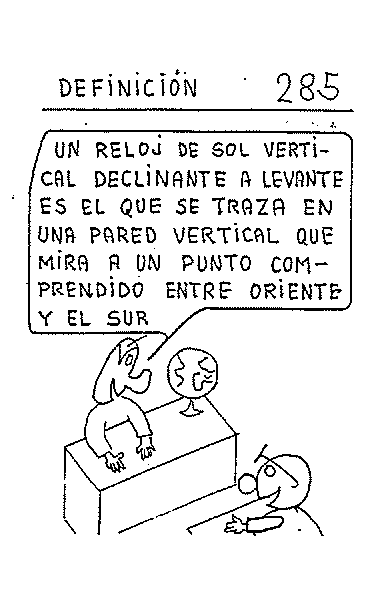Reloj vertical declinante a levante
