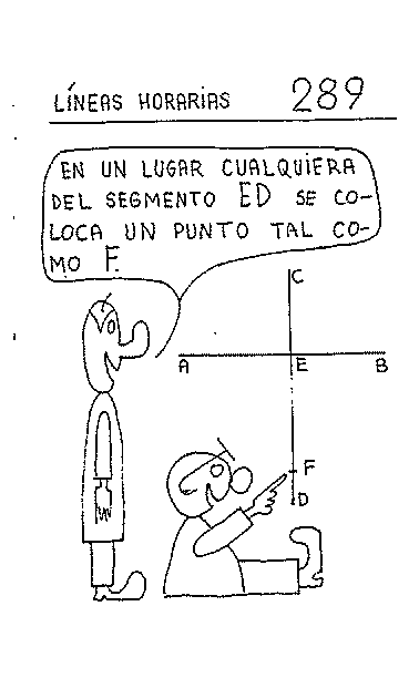 Líneas horarias 02 del reloj vertical declinante a levante