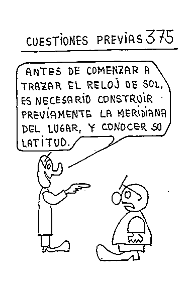 Cuestiones previas del reloj esférico